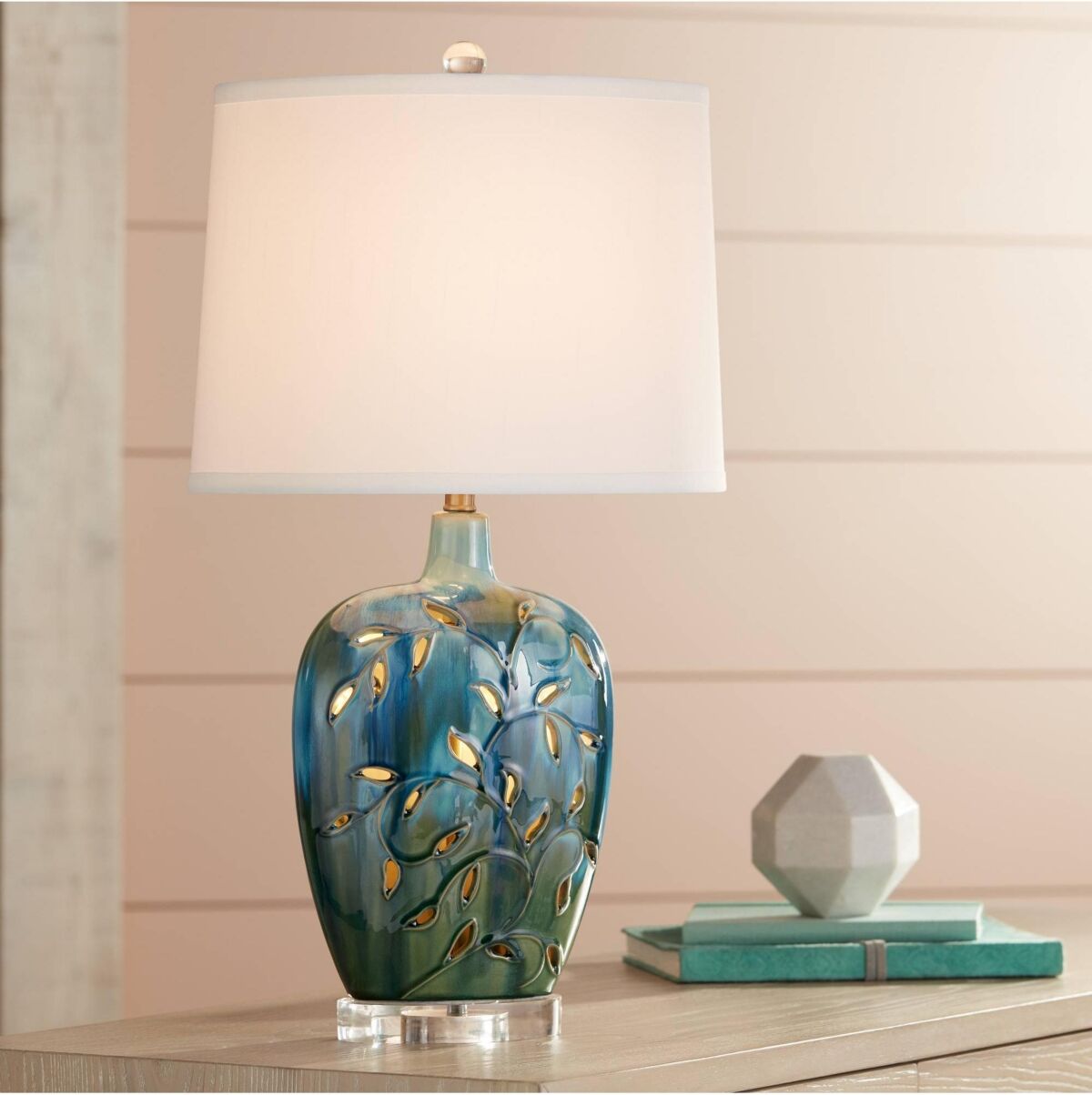 360 Lighting Devan Cottage Table Lamp with Nightlight 24.5