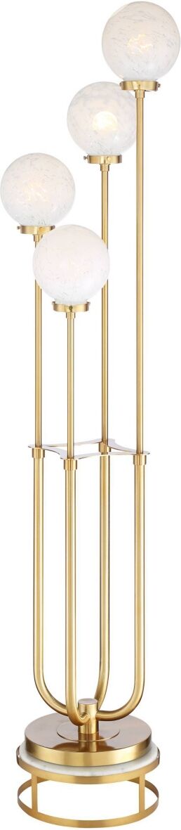 Possini Euro Design Candida Mid-Century Modern Floor Standing Lamp with Riser 4-Light Led 74