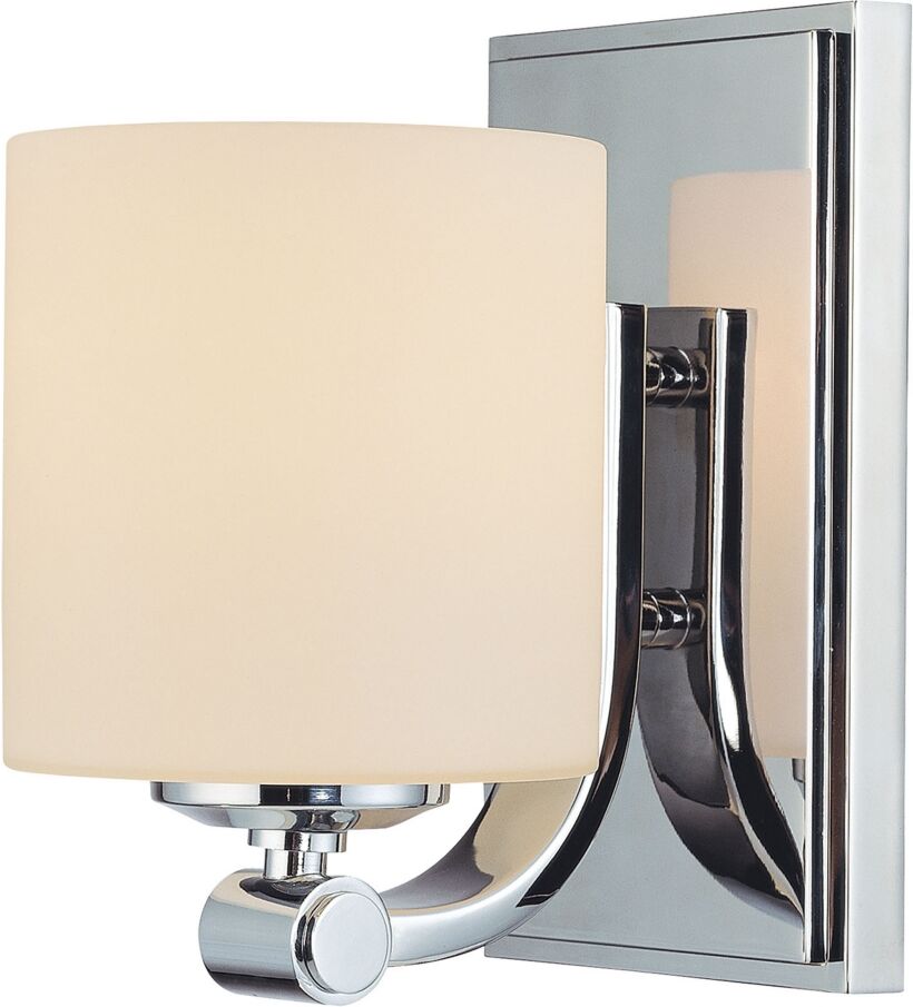 Macy's Slide Single Lamp With Cylinder White Opal Glass - Chrome Finish - Chrome