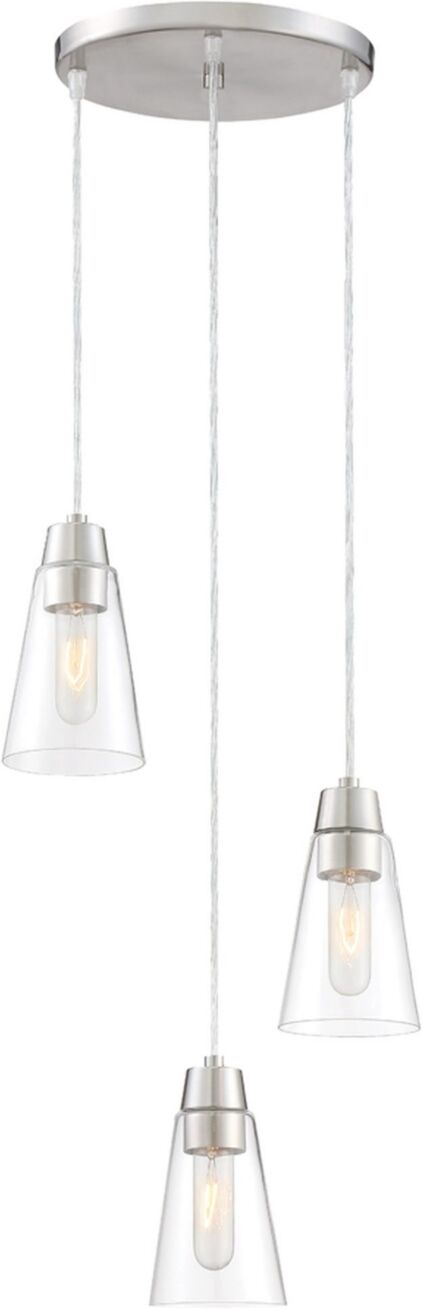 Designers Fountain Echo 3 Light Mini Pendant - Platinum