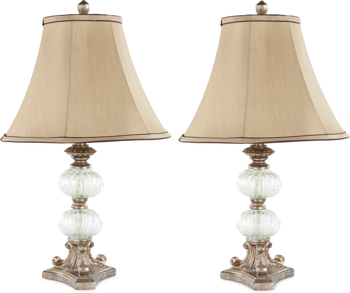 Safavieh Set of 2 Scarlett Glass Globe Table Lamps