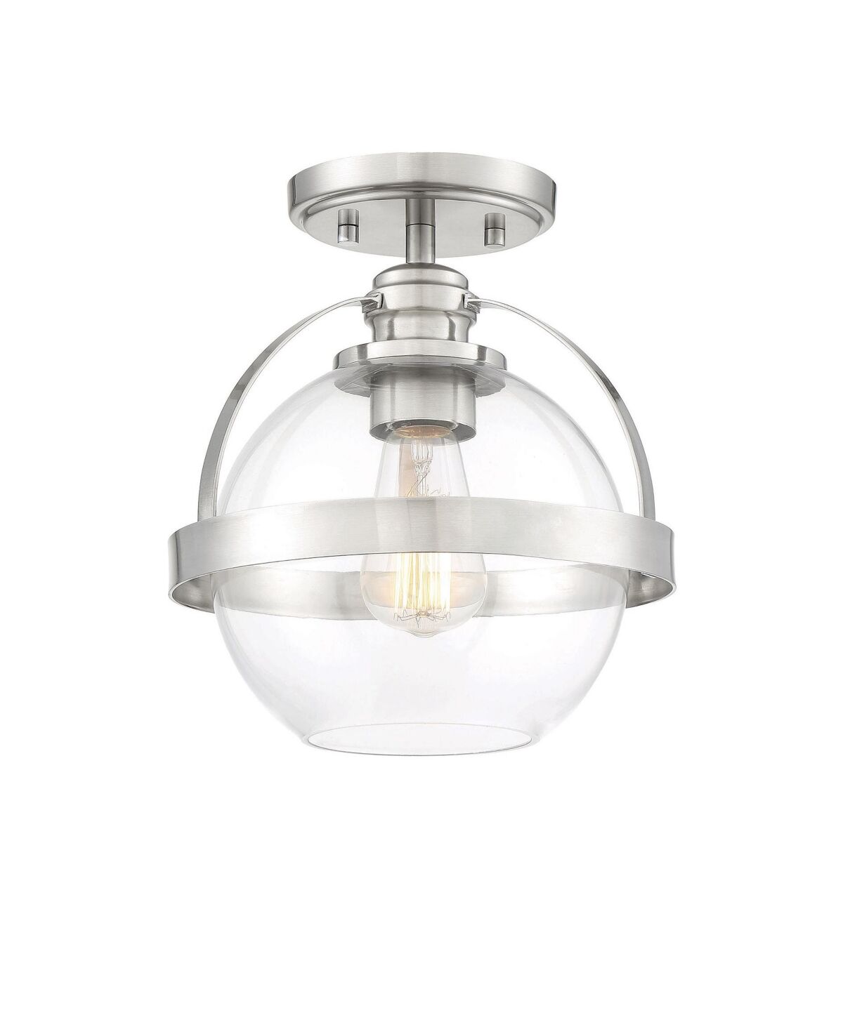 Savoy House Pendleton Semi-Flush Ceiling Light - Satin nickel