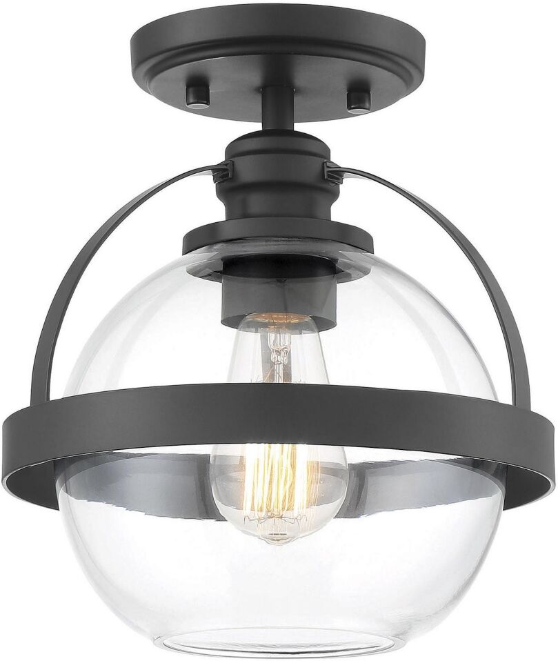 Savoy House Pendleton Semi-Flush Ceiling Light - Matte black