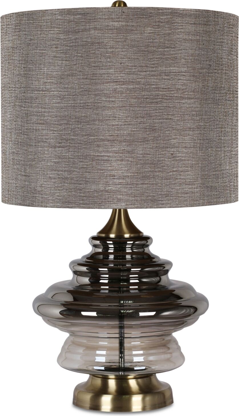 Harp & Finial Kimball Table Lamp - Dark Grey