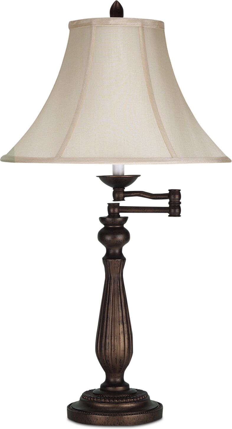 Cal Lighting Indo Swing Arm Table Lamp - Antique Russet