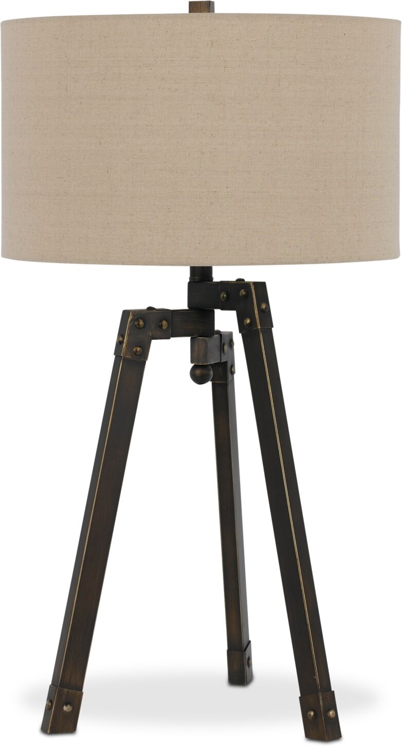 Cal Lighting Angled Tripod Table Lamp - Iron