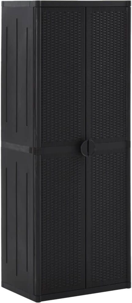 Vidaxl Garden Storage Cabinet Black 25.6