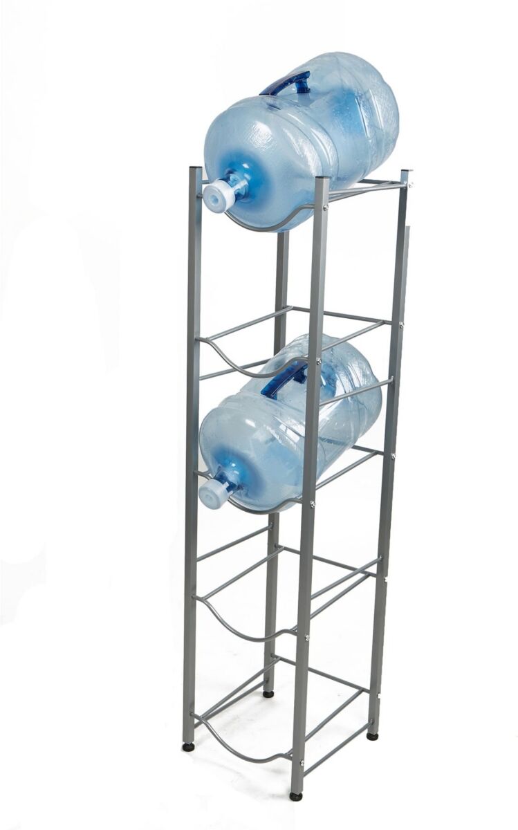 Mind Reader 5 Tier Stainless Steel Heavy Duty Water Cooler Jug Rack - Silver