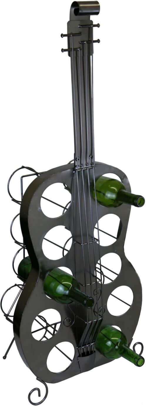 Wine Bodies Large Guitar Wine Bottle Holder - Silver