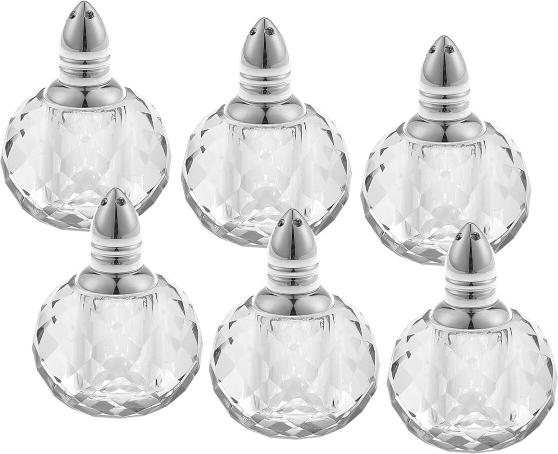 Badash Crystal 6-Piece Zendra 2.5 Inch Salt & Pepper Shakers - Silver