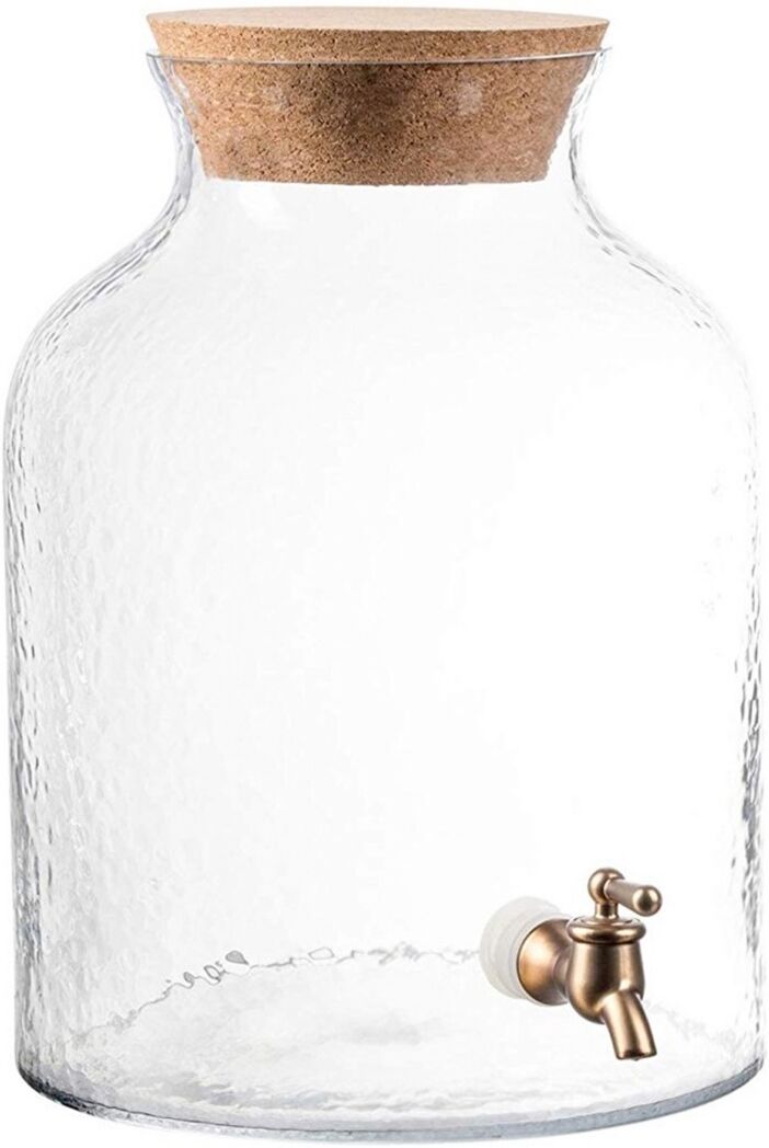 Style Setter Hammered Glass Beverage Dispenser, 2.7 gallons