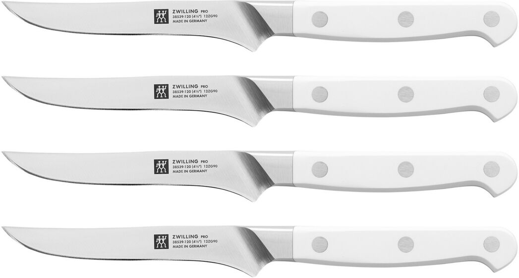 Zwilling Pro Le Blanc 4 Piece Steak Knife Set - Silver-Tone