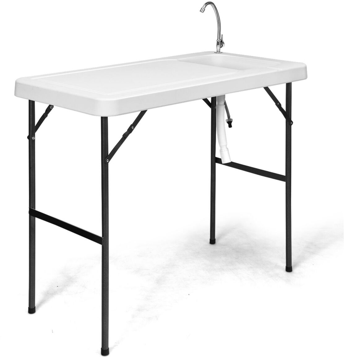 Sugift Folding Portable Fish Cleaning Cutting Table - White