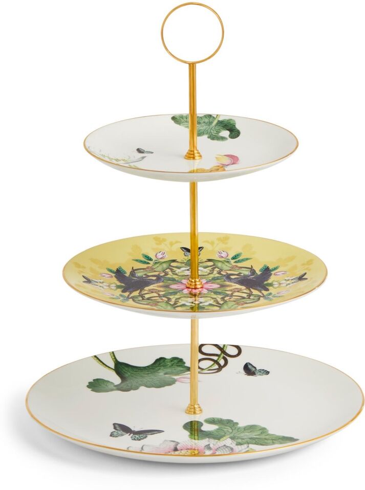 Wedgwood Waterlily Cake Stand, 3 Tier - Multi