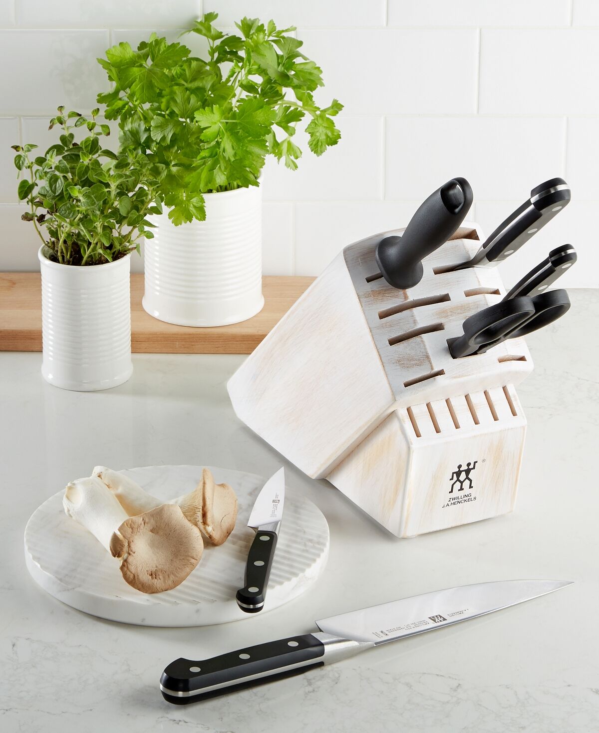 Zwilling Pro 7pc Block Set with Block - White