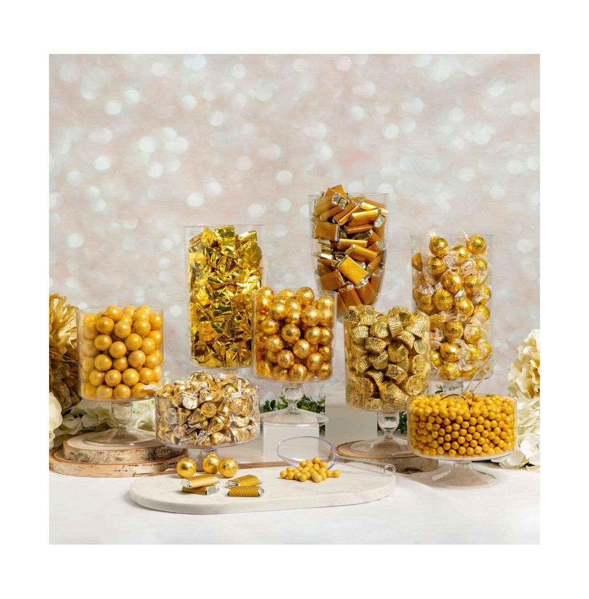 Candy 14lbs+ Deluxe Gold Candy Buffet - Gold