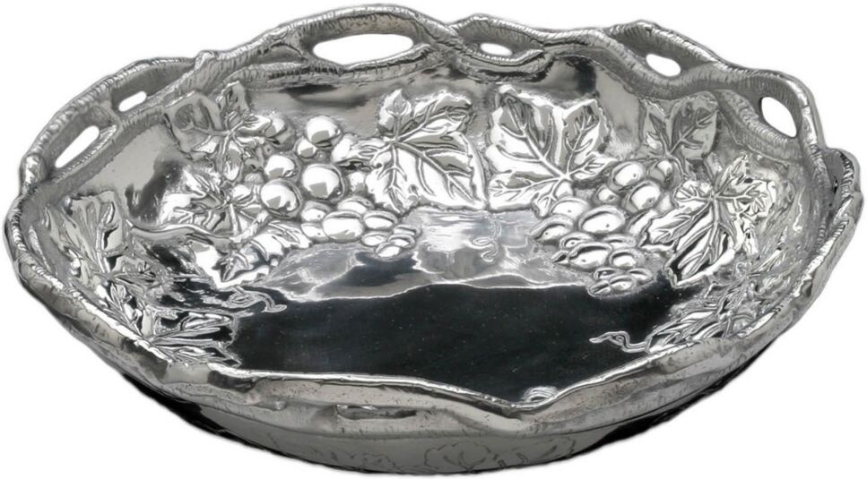 Arthur Court Designs Aluminum Grape Pasta Bowl - Silver