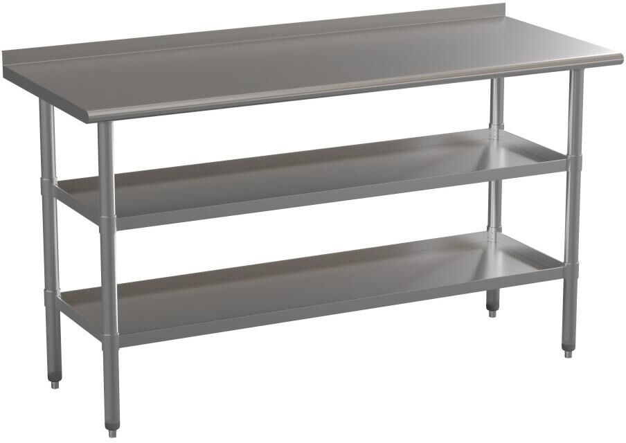 Emma+oliver Nsf Certified Stainless Steel 18 Gauge Work Table With 1.5