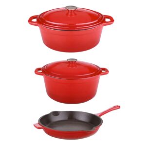 BergHOFF Neo Collection 5-Pc. Cast Iron Cookware Set - Red