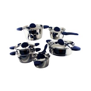 Berghoff Stacca Stainless Steel 11 Piece Cookware Set - Blue