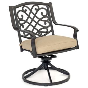 Agio Set of 4 Park Gate Cast Aluminum Outdoor Dining Swivel Rockers, Created for Macy's