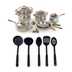BergHoff Ouro Gold 18/10 Stainless Steel 16-Pc. Cookware Set - Rose Gold