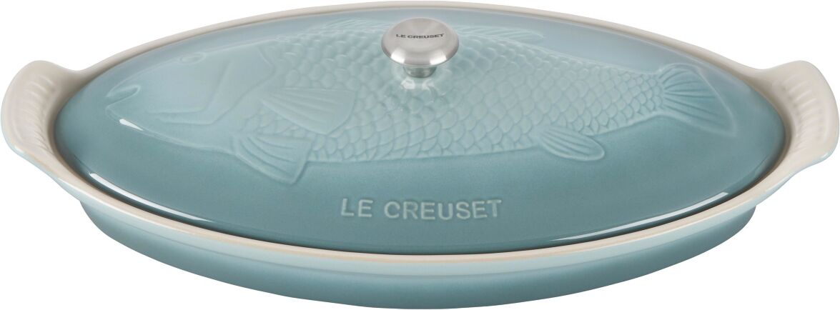 Le Creuset Heritage Stoneware 1.7 Quart Oval Fish Baker - Sea Salt