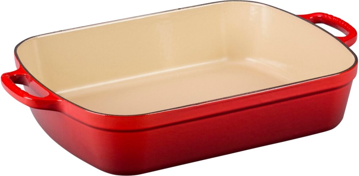 Le Creuset 5.25 Quart Enameled Cast Iron Rectangular Roaster - Cherry