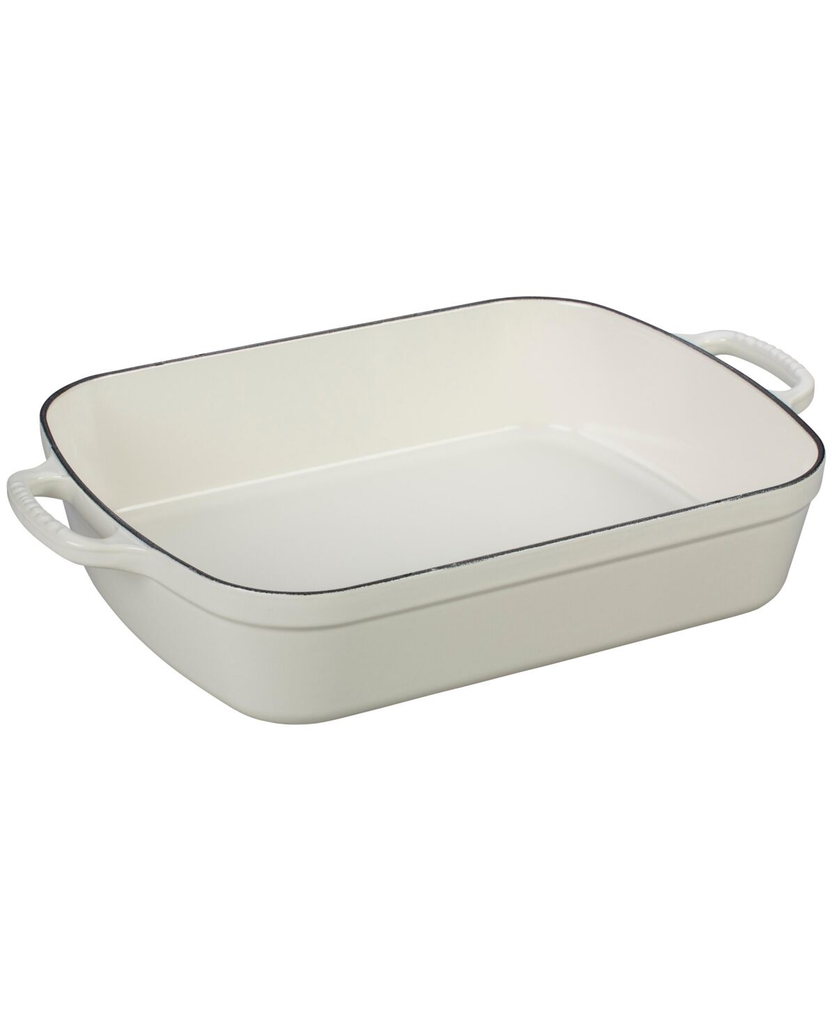 Le Creuset 5.25 Quart Enameled Cast Iron Rectangular Roaster - White