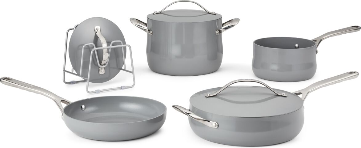 Cuisinart Culinary Collection 8-Pc. Nonstick Ceramic Cookware Set, Created for Macy's - Gray