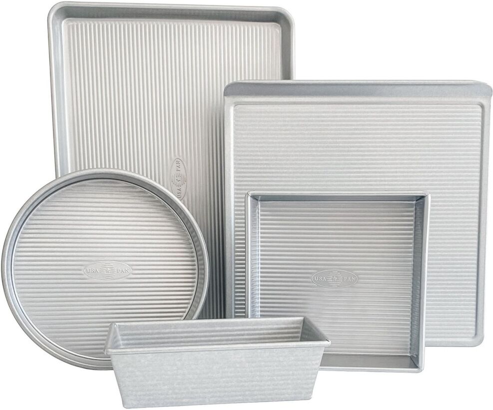 Usa Pan 5 Piece Bakeware Set - Silver