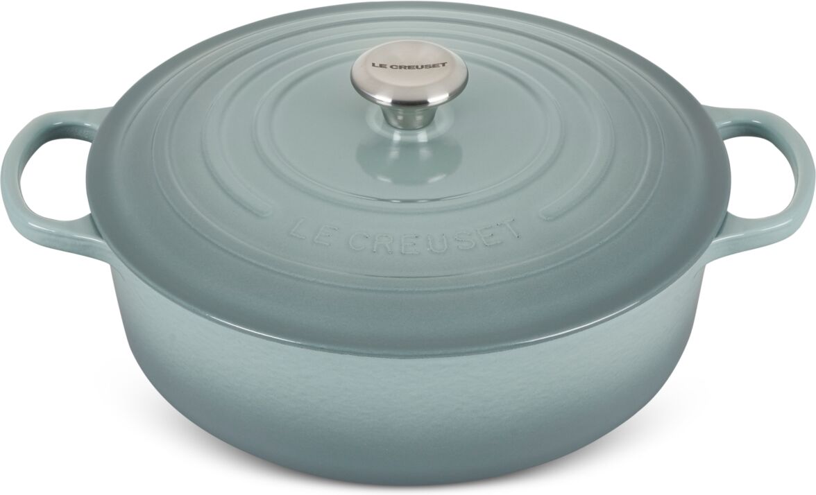 Le Creuset 6.75-Qt. Round Wide Dutch Oven - Sea Salt