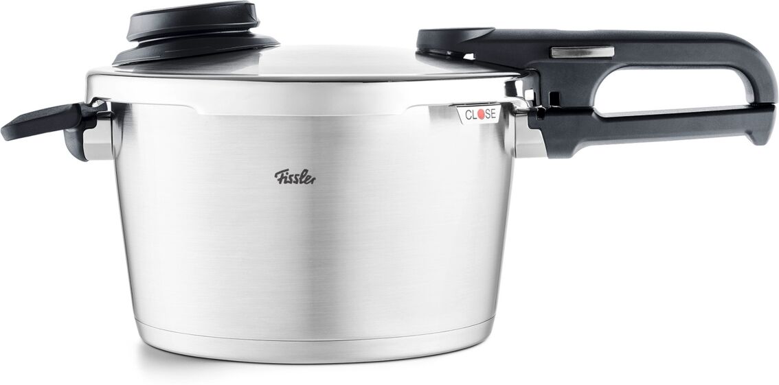 Fissler Vitavit Premium Stainless Steel 4.8 Quart Pressure Cooker with Steamer Insert