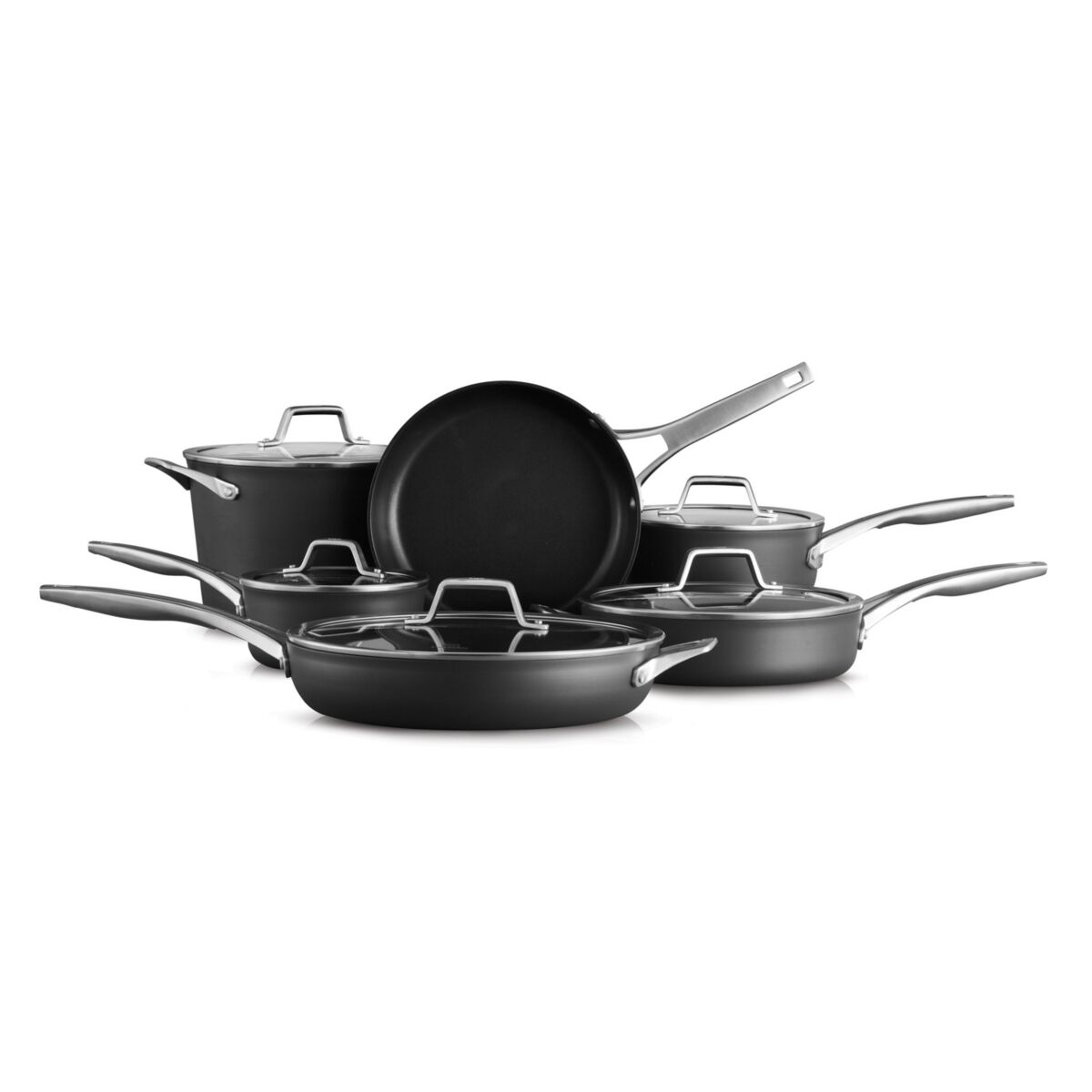 Calphalon Premier 11-pc. Hard-Anodized Nonstick Cookware Set - Black/stainless Steel