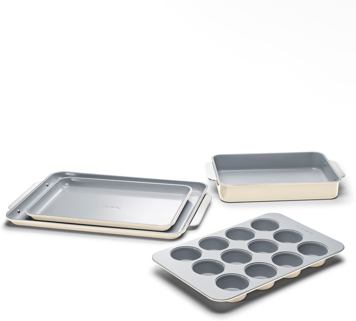 Caraway Ceramic Non-Stick Mini 5 Piece Bakeware Set - Cream