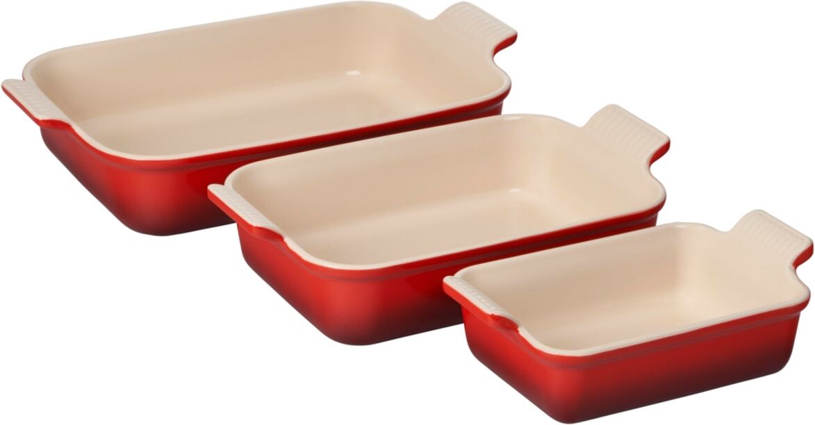 Le Creuset Set of 3 Heritage Bakers - Cerise