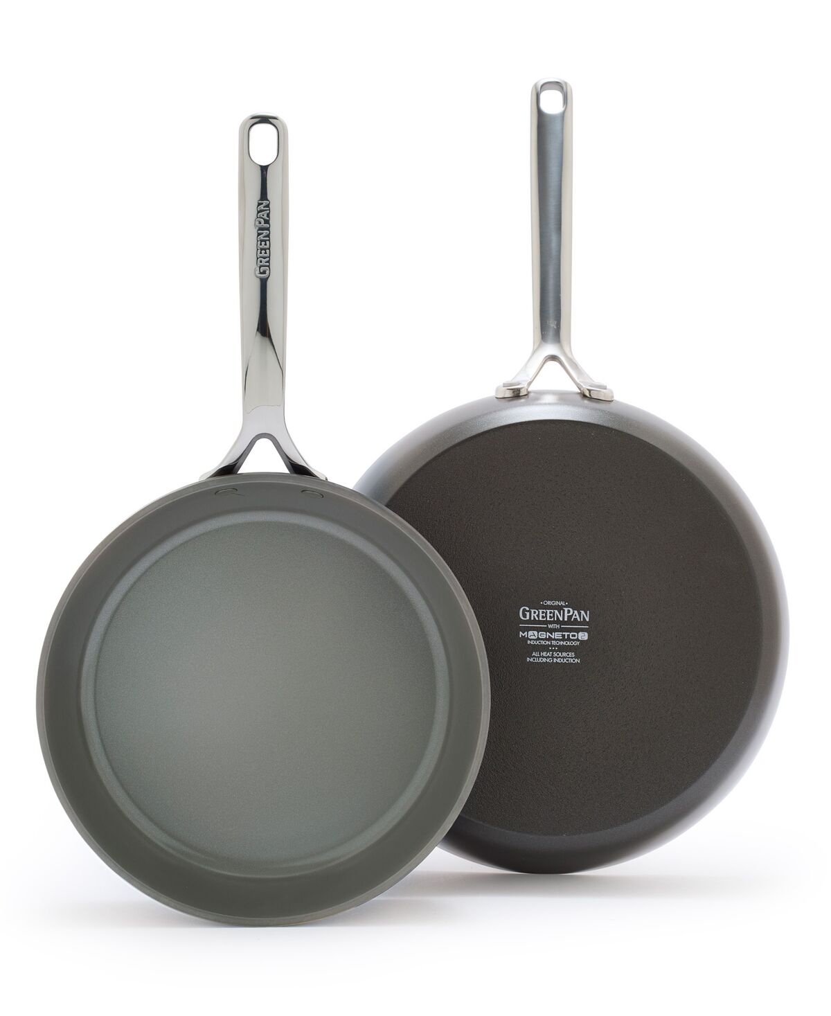 GreenPan GP5 Hard Anodized Healthy Ceramic Nonstick 2-Piece Fry pan Set, 9.5