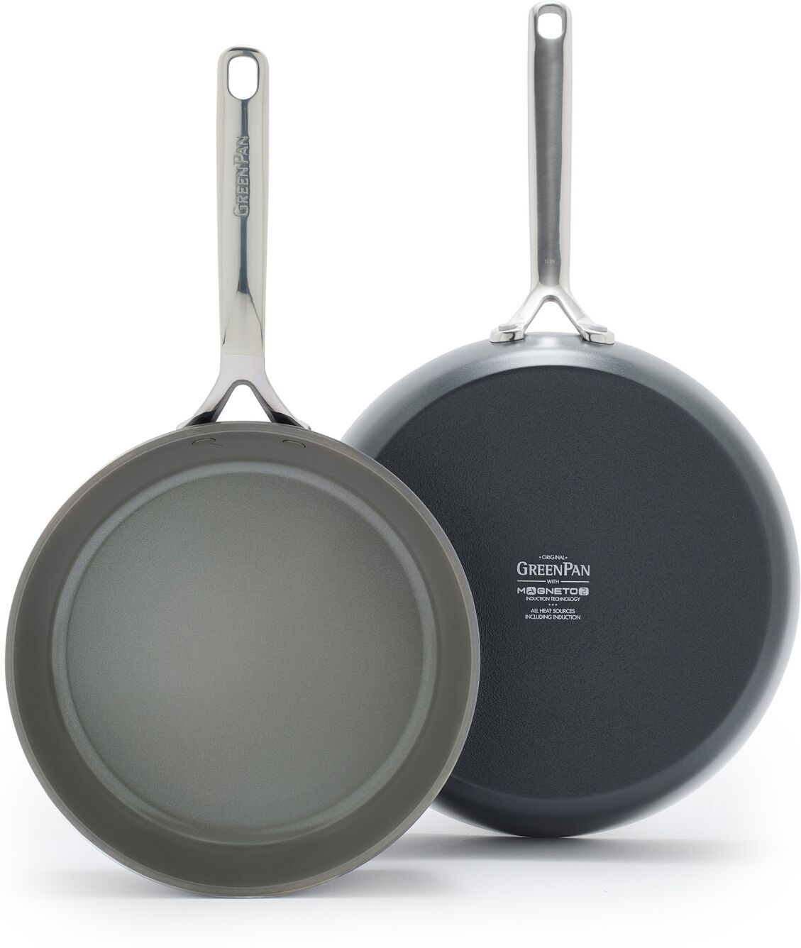 GreenPan GP5 Hard Anodized Healthy Ceramic Nonstick 2-Piece Fry pan Set, 9.5