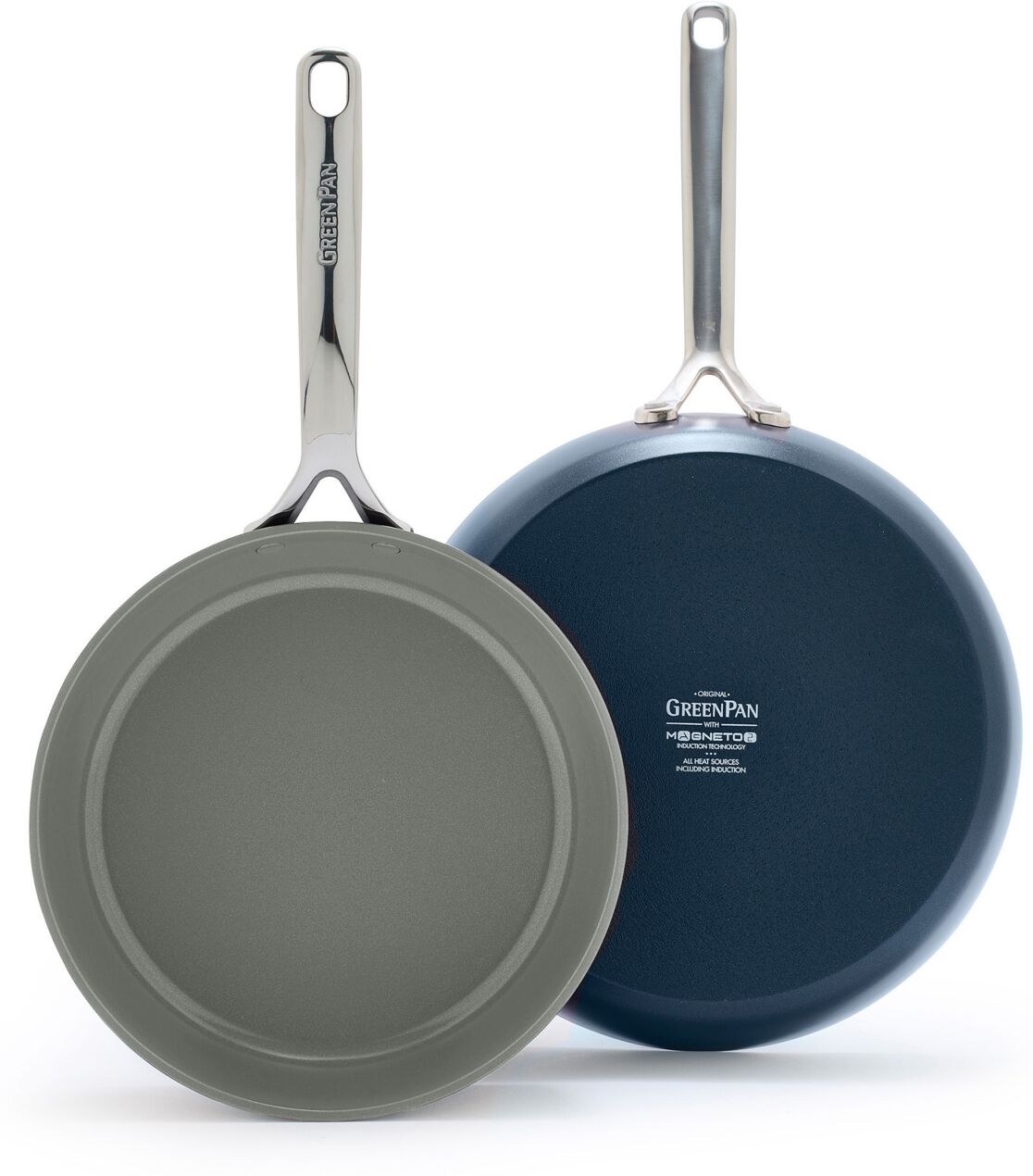 GreenPan GP5 Hard Anodized Healthy Ceramic Nonstick 2-Piece Fry pan Set, 9.5