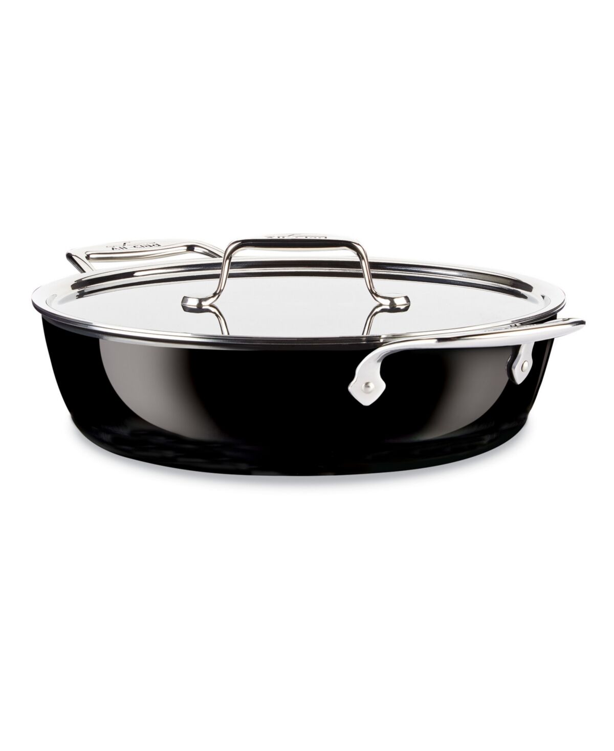 All-Clad Fusiontec Natural Ceramic with Steel Core 4.5 Qt. Universal Pan with Lid - Black
