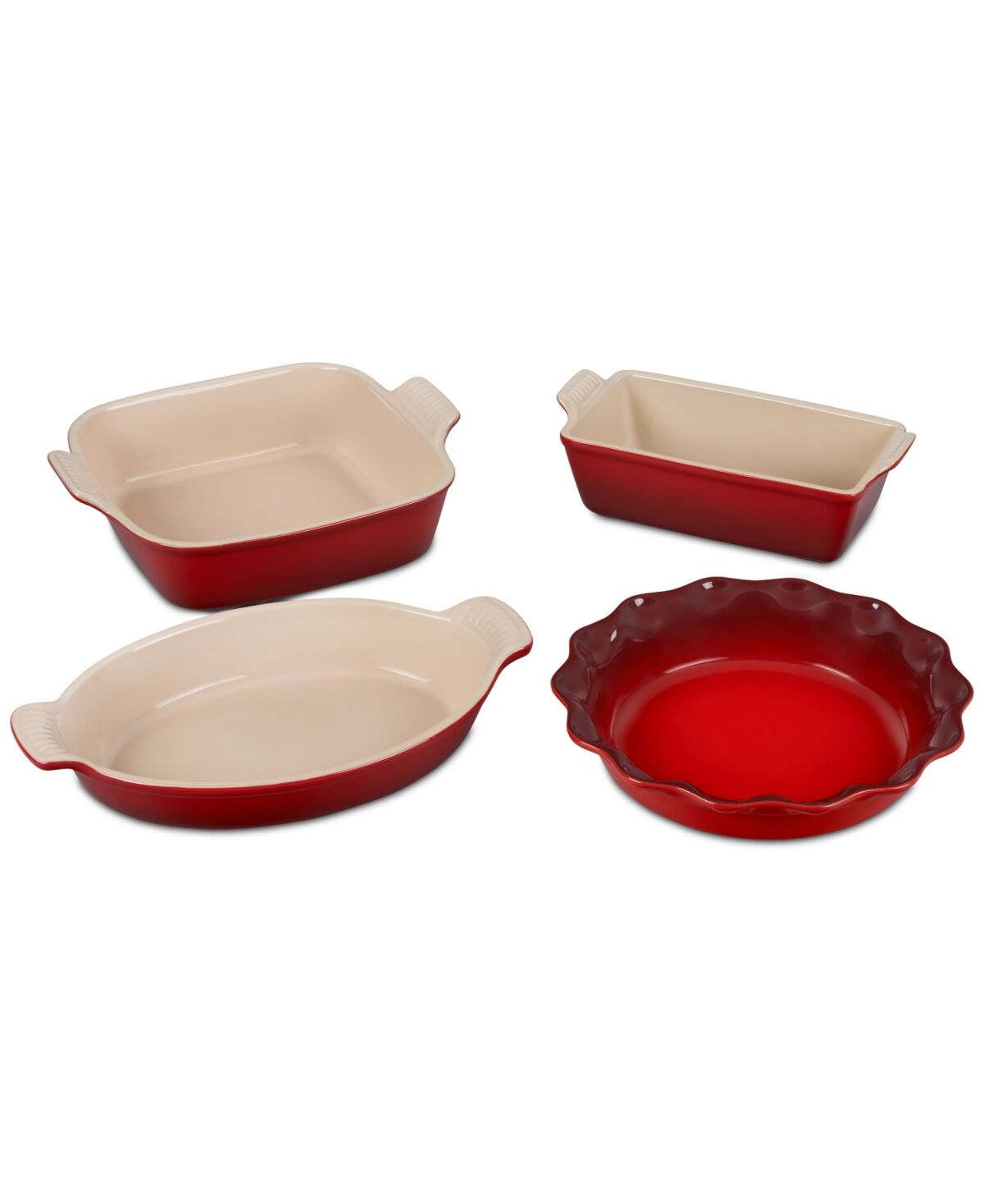 Le Creuset Stoneware 4-Pc. Heritage Bakeware Essentials Set - Cerise