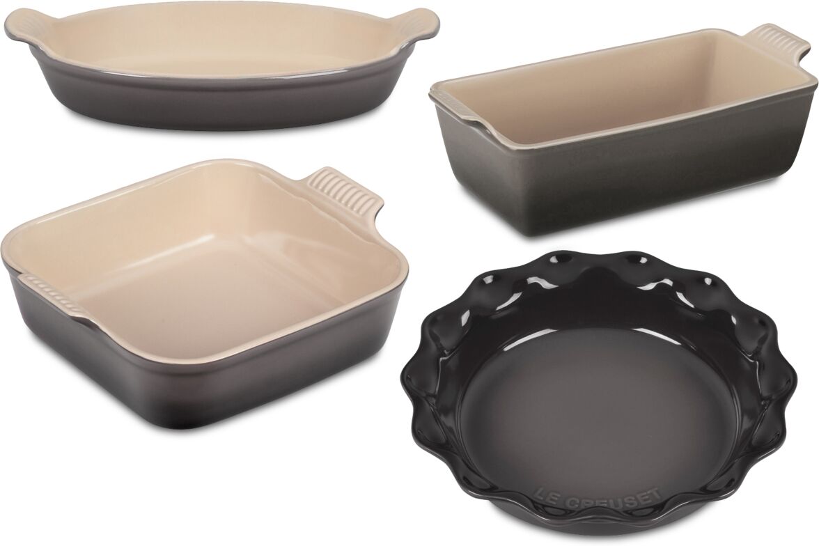 Le Creuset Stoneware 4-Pc. Heritage Bakeware Essentials Set - Oyster