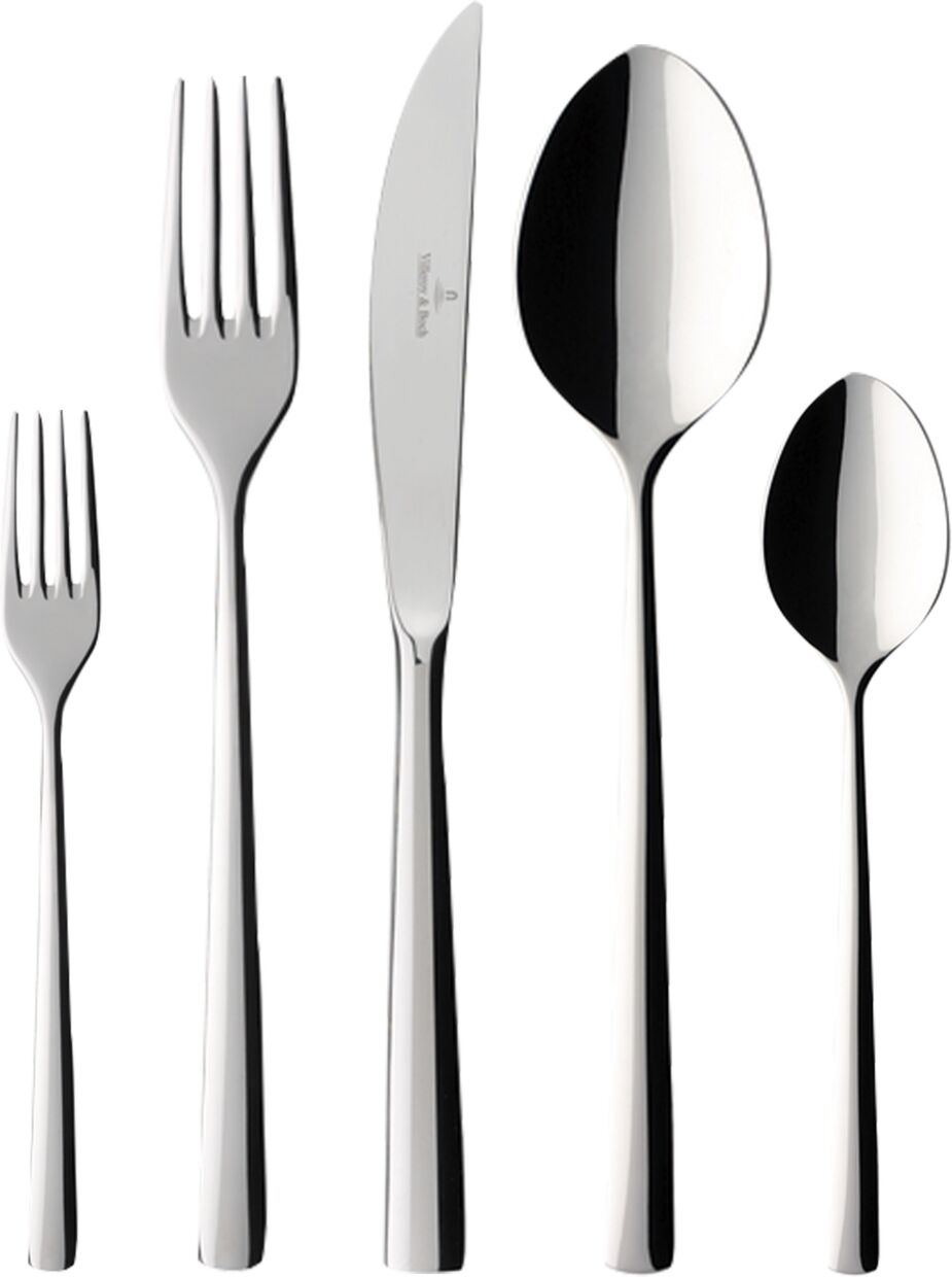 Villeroy & Boch Piemont 40 Piece Flatware Set - Silver-Tone