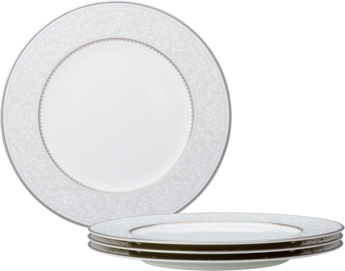 Noritake Brocato Set of 4 Dinner Plates, Service For 4 - Gray