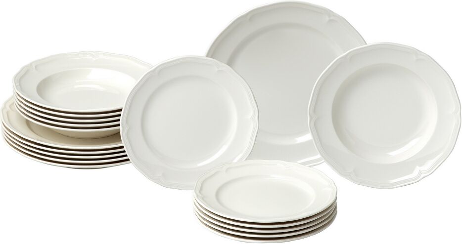 Villeroy & Boch Manoir 18-Pc. Dinnerware Set, Service for 6 - White