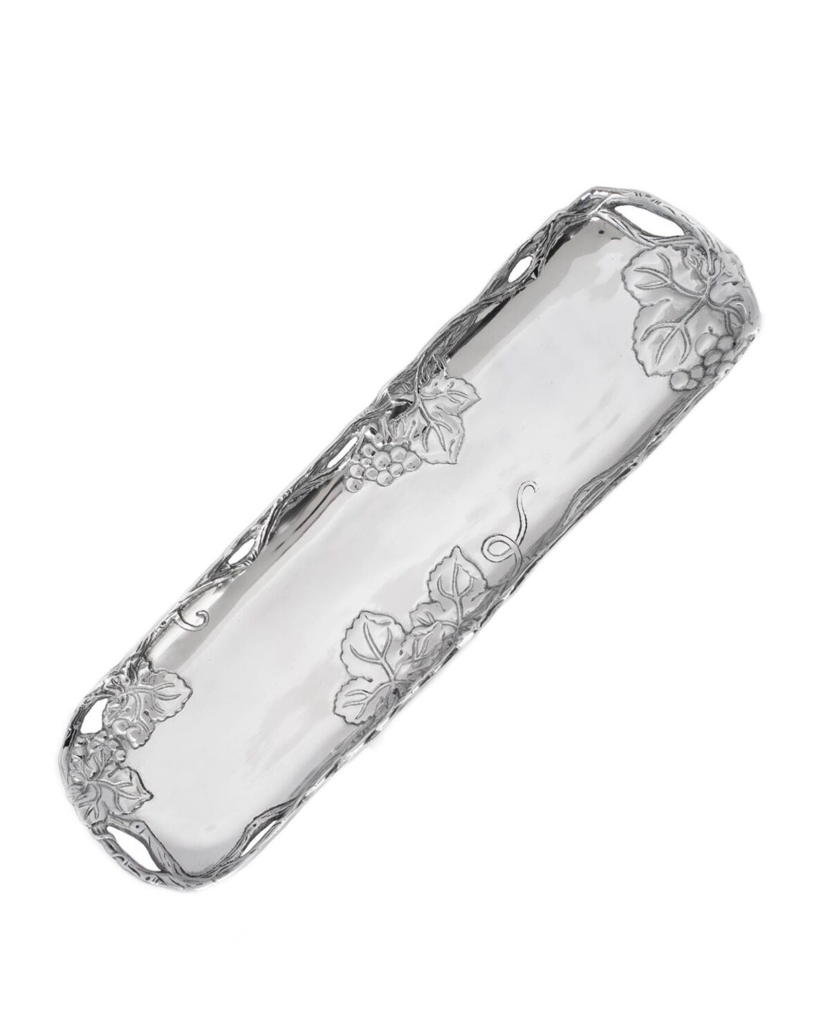 Arthur Court Designs Aluminum Grape Vineyard Oblong Tray - Silver