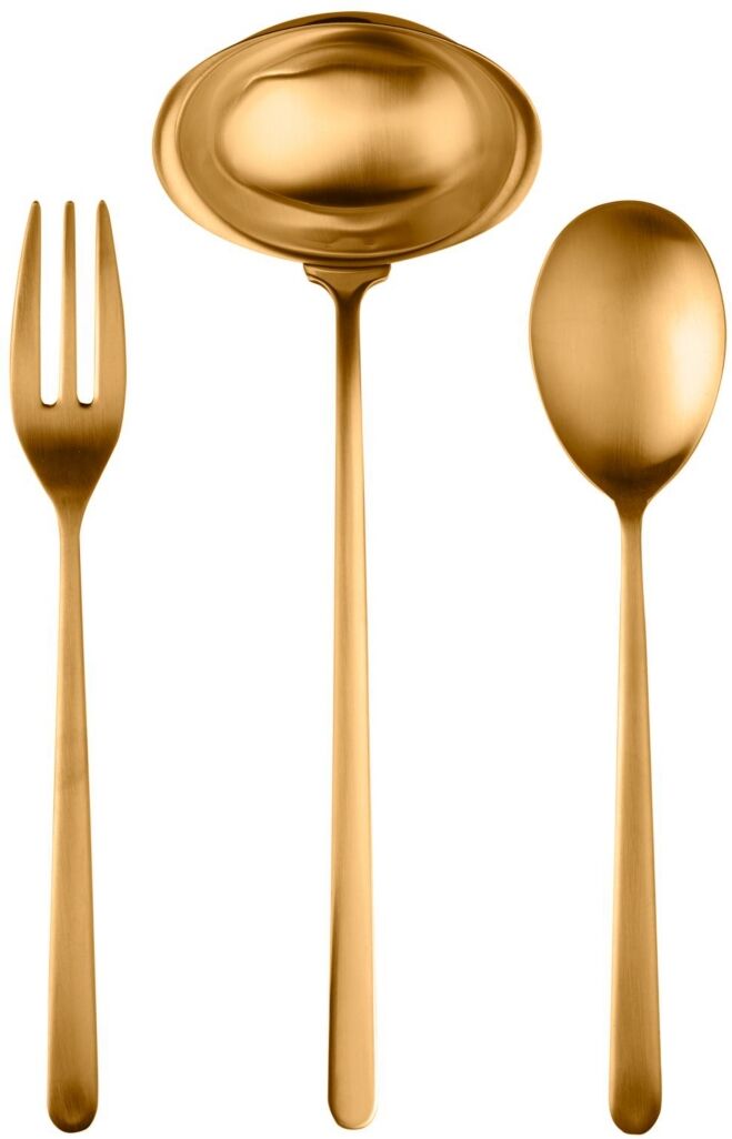 Mepra Linea Ice Oro Serving Set, 3 Piece - Gold-Tone