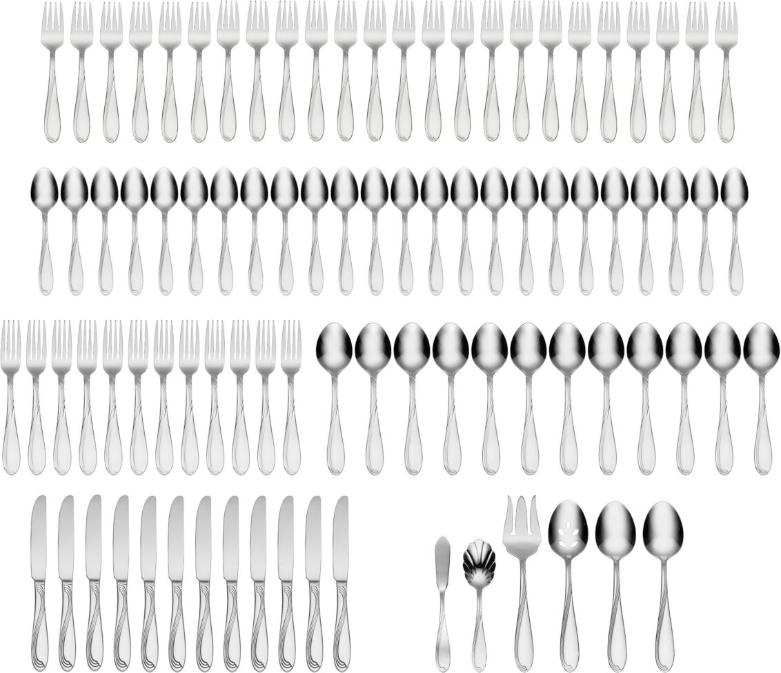 Oneida Cresta 90-Pc Flatware Set, Service for 12 - Silver