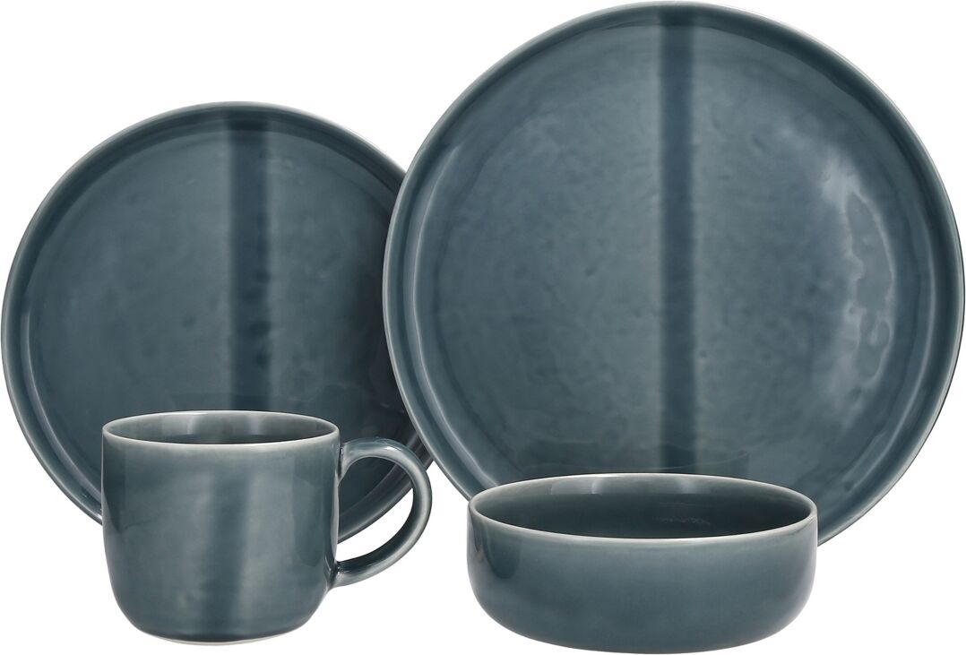 Fortessa Svelte 16-Pc Dinnerware Set, Service for 4 - Deep Blue