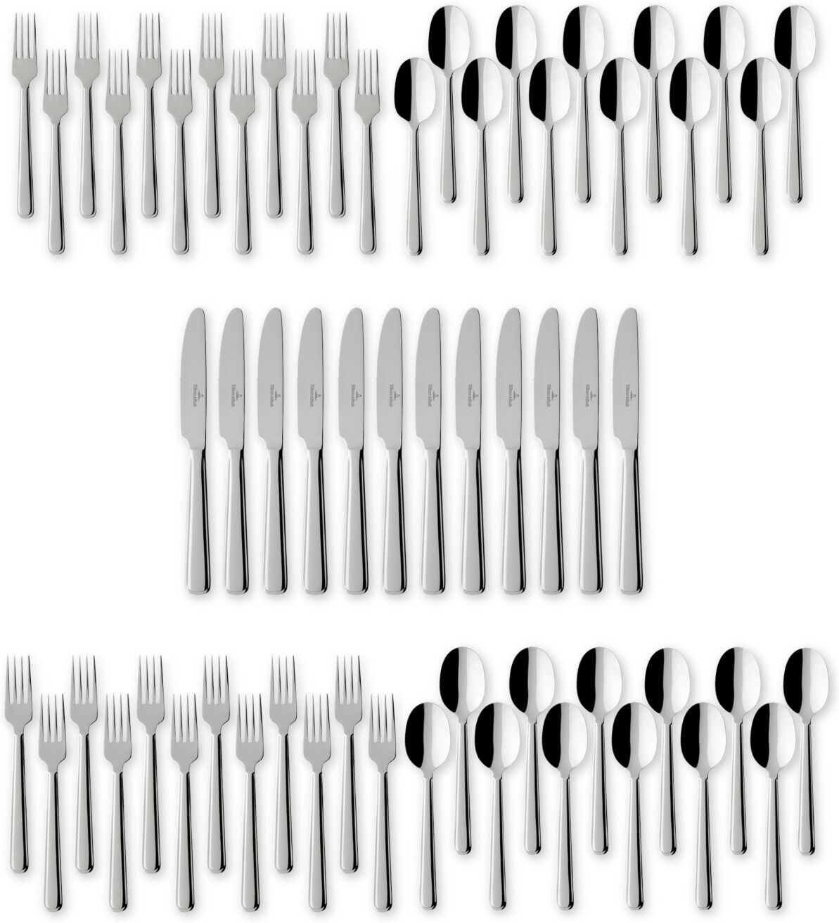 Villeroy & Boch Celeste 60-Piece Flatware Set, Service for 12 - Silver